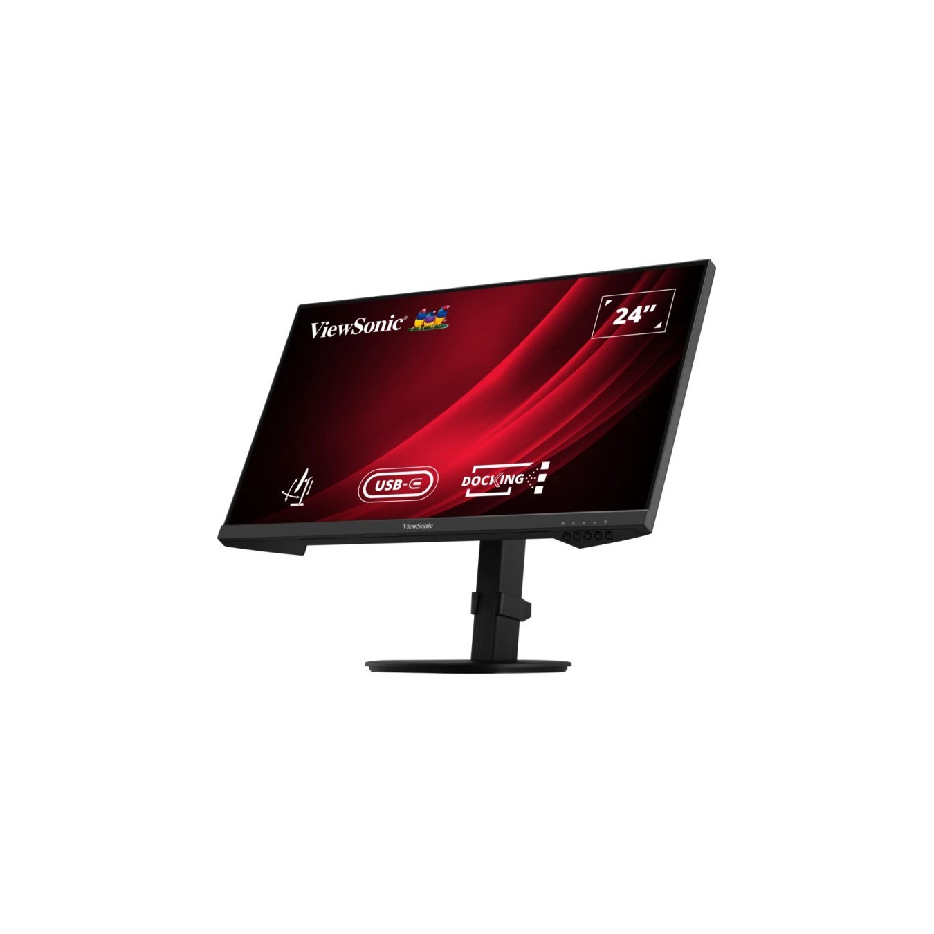 ViewSonic VG2409U-2 - 23.8" FHD IPS 100Hz Monitor, USB-C/DP/HDMI, FreeSync, Height/Swivel/Pivot, Black