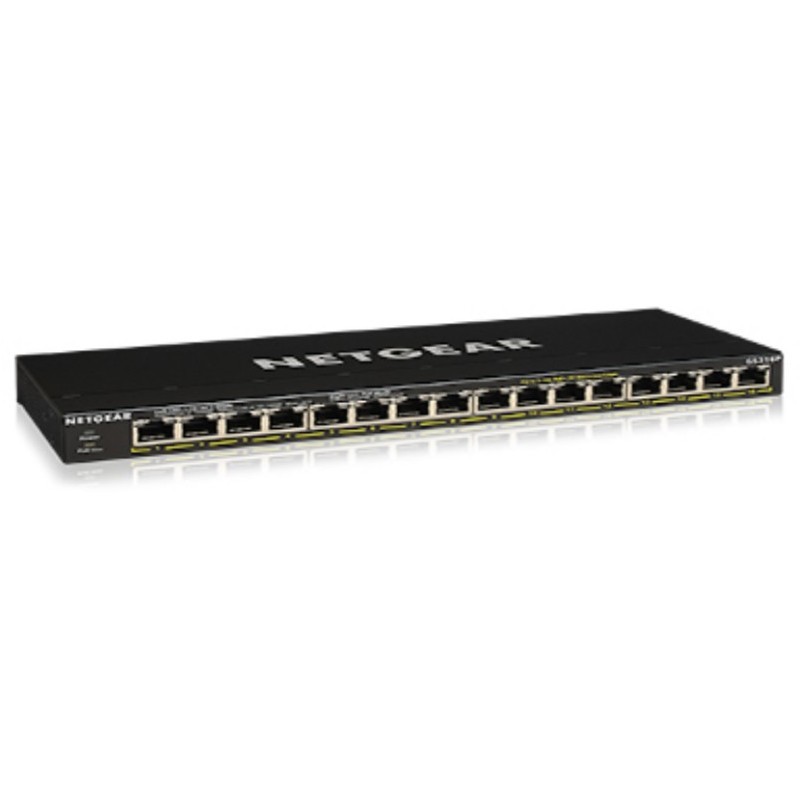 Buy NETGEAR GS316P - 16-Port Gigabit Unmanaged Switch, PoE+ (16x), Black Metal in Cyprus, Nicosia, Limassol, Larnaka, Pafos