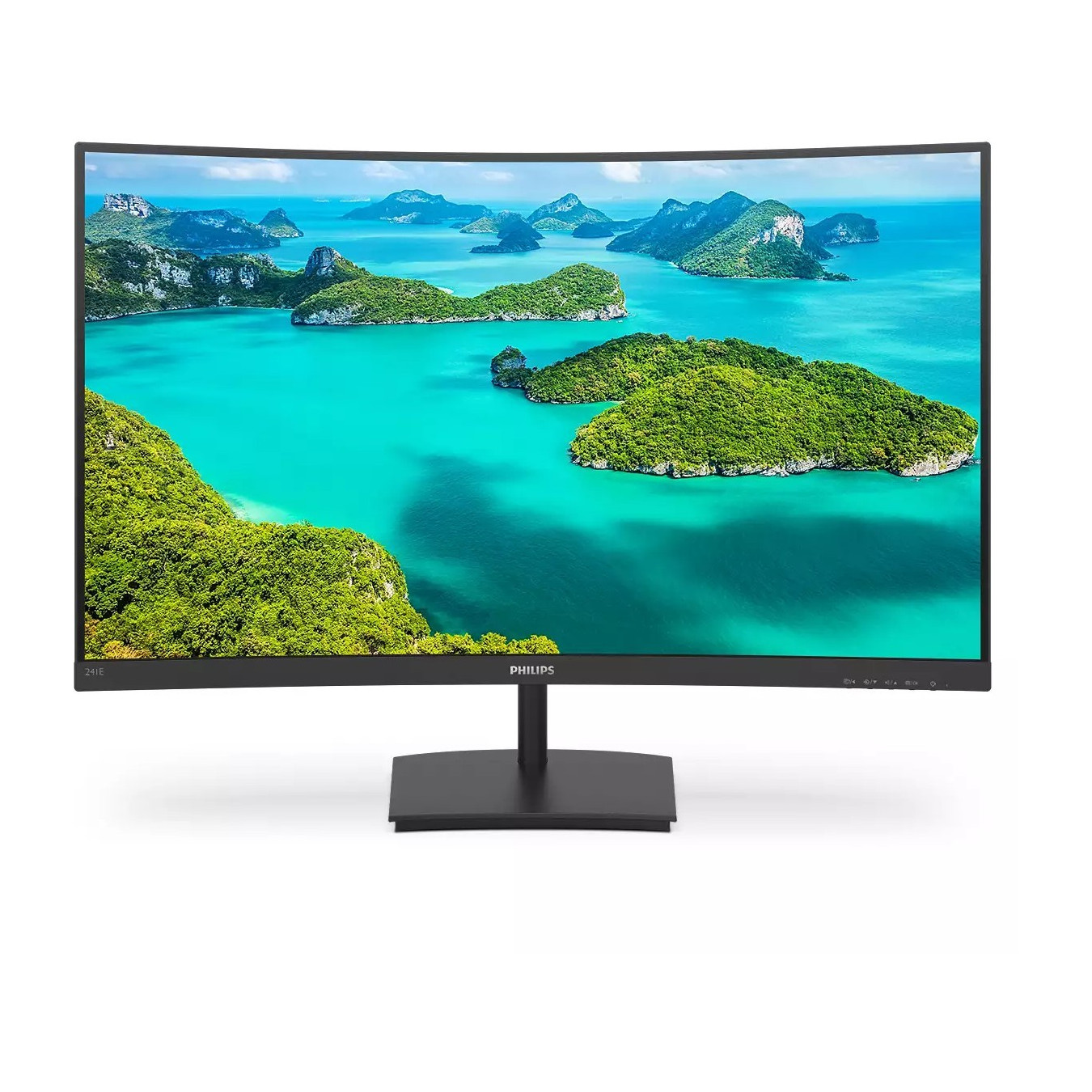 Philips 241E1SCA - 23.6in Curved VA Full HD Monitor (1920x1080) - 75Hz, 4ms, HDMI, Speakers, Black