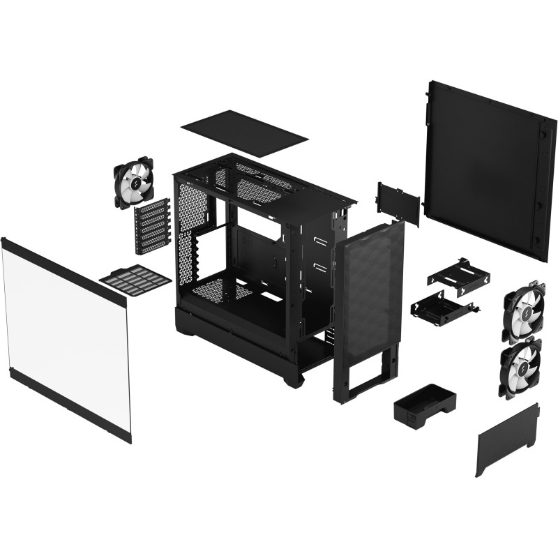 Buy Fractal Design Pop Air RGB - Mid Tower PC Case - Black, Tempered Glass Windo... in Cyprus, Nicosia, Limassol, Larnaka, Pafos