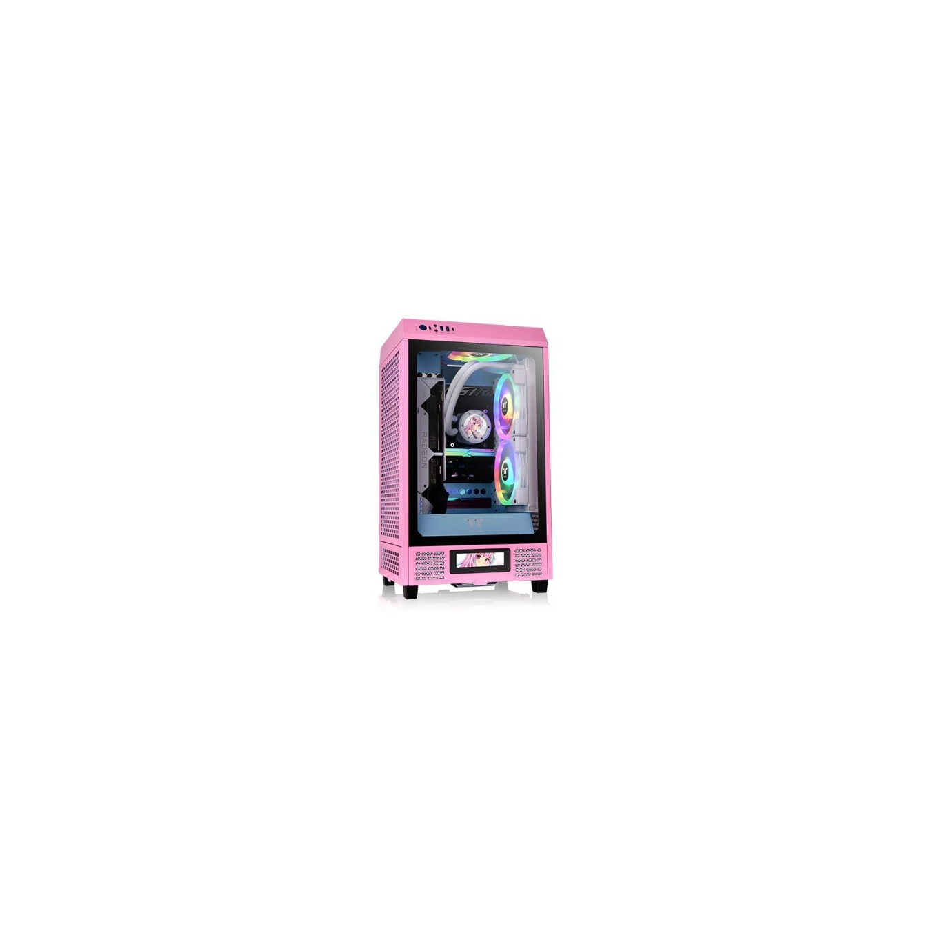 Thermaltake The Tower 200 - Mini-ITX Gaming PC Case, Tempered Glass, Bubble Pink — Buy in Cyprus with Fast Delivery