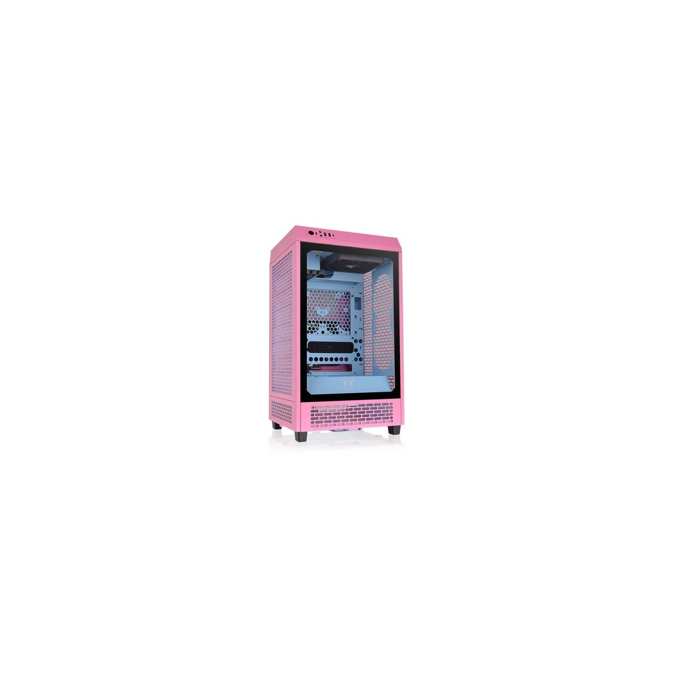 Thermaltake The Tower 200 - Mini-ITX Gaming PC Case, Tempered Glass, Bubble Pink — Buy in Cyprus with Fast Delivery