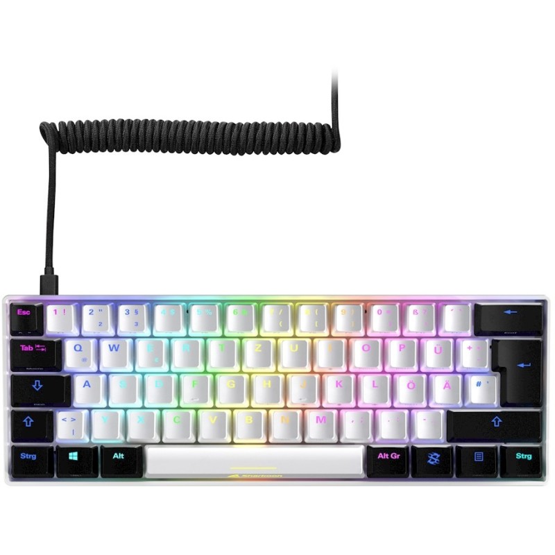 Buy Sharkoon SKILLER SGK50 S4 - 60% Mechanical Gaming Keyboard - White, German Q... in Cyprus, Nicosia, Limassol, Larnaka, Pafos