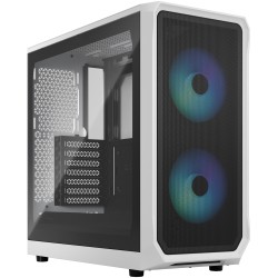 Buy Fractal Design Focus 2 RGB - Mid-Tower Case - White, Tempered Glass, RGB Fan... in Cyprus, Nicosia, Limassol, Larnaka, Pafos