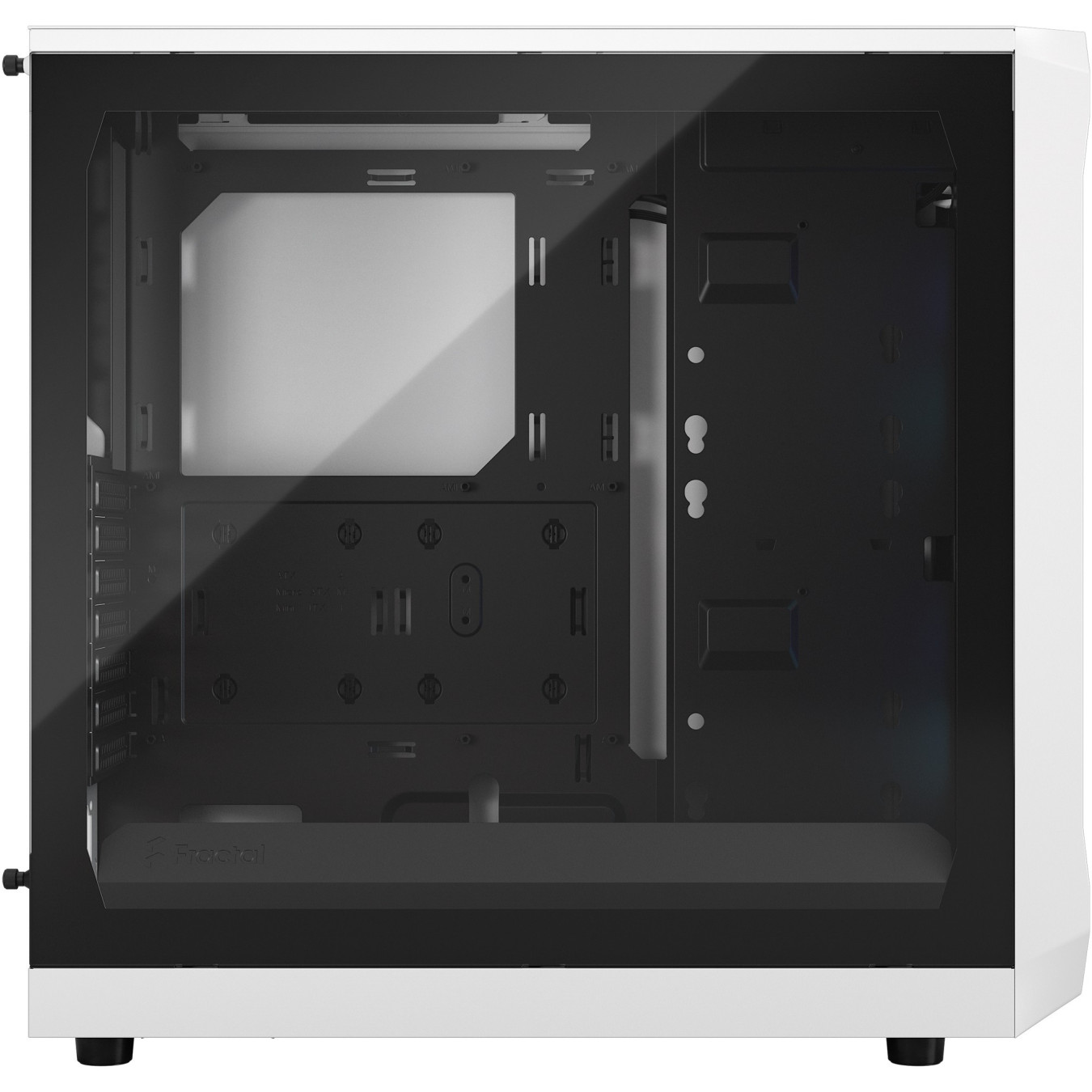 Fractal Design Focus 2 RGB - Mid-Tower Case - White, Tempered Glass, RGB Fans, ATX/mATX/Mini-ITX