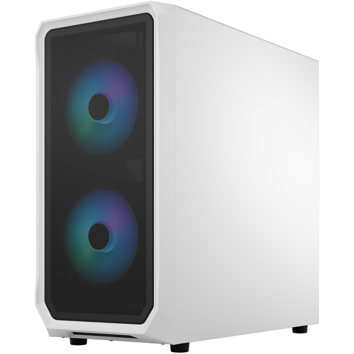 Fractal Design Focus 2 RGB - Mid-Tower Case - White, Tempered Glass, RGB Fans, ATX/mATX/Mini-ITX