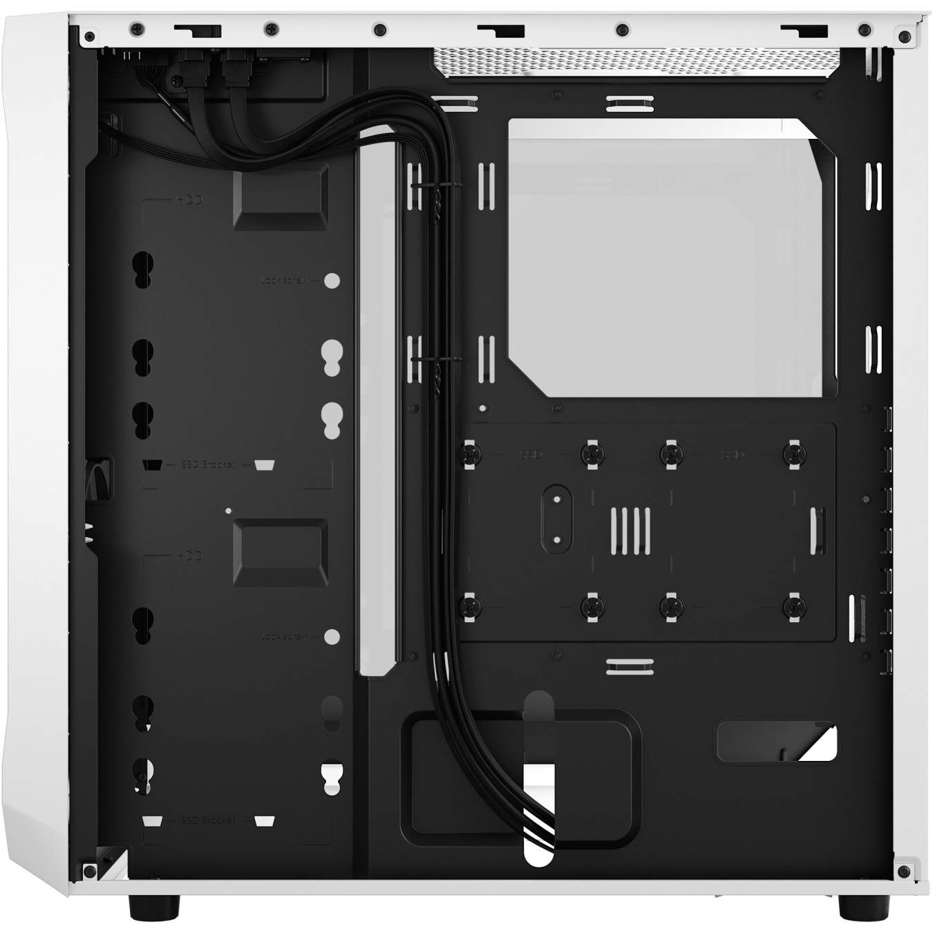 Fractal Design Focus 2 RGB - Mid-Tower Case - White, Tempered Glass, RGB Fans, ATX/mATX/Mini-ITX