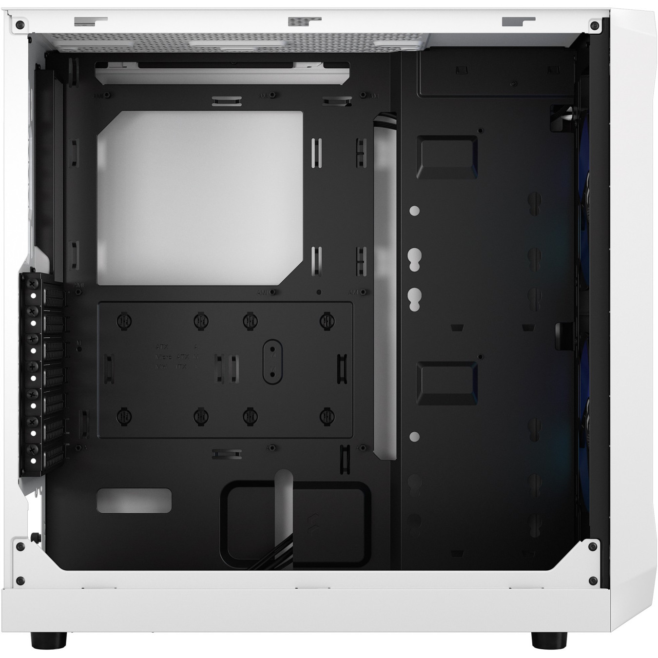 Fractal Design Focus 2 RGB - Mid-Tower Case - White, Tempered Glass, RGB Fans, ATX/mATX/Mini-ITX