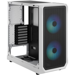 Buy Fractal Design Focus 2 RGB - Mid-Tower Case - White, Tempered Glass, RGB Fan... in Cyprus, Nicosia, Limassol, Larnaka, Pafos