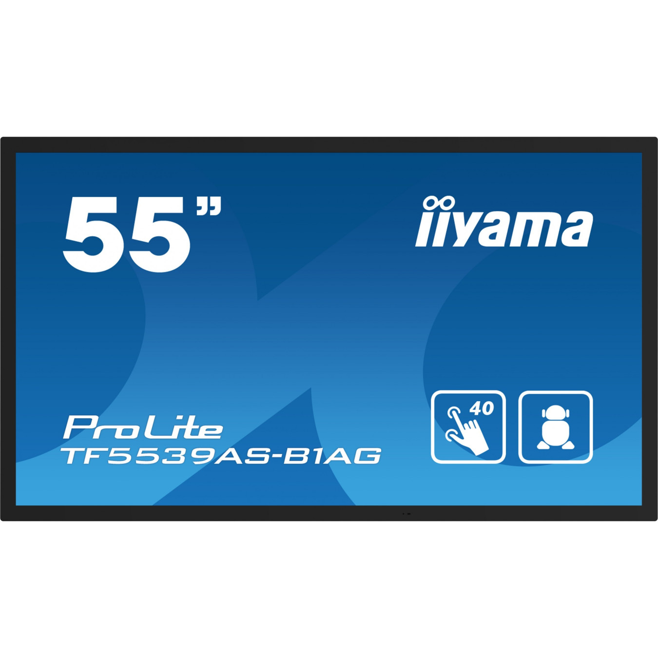 iiyama TF5539AS-B1AG - 55-inch 4K Android All-in-One Touch Display, IPS, 40-point, 4GB/32GB, Black