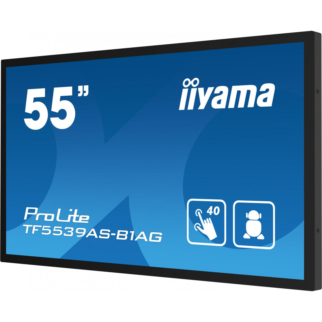 iiyama TF5539AS-B1AG - 55-inch 4K Android All-in-One Touch Display, IPS, 40-point, 4GB/32GB, Black