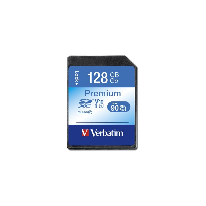 Buy Verbatim Premium SDXC Card - 128GB - Class 10 (U1), up to 80 MB/s Transfer, ... in Cyprus, Nicosia, Limassol, Larnaka, Pafos