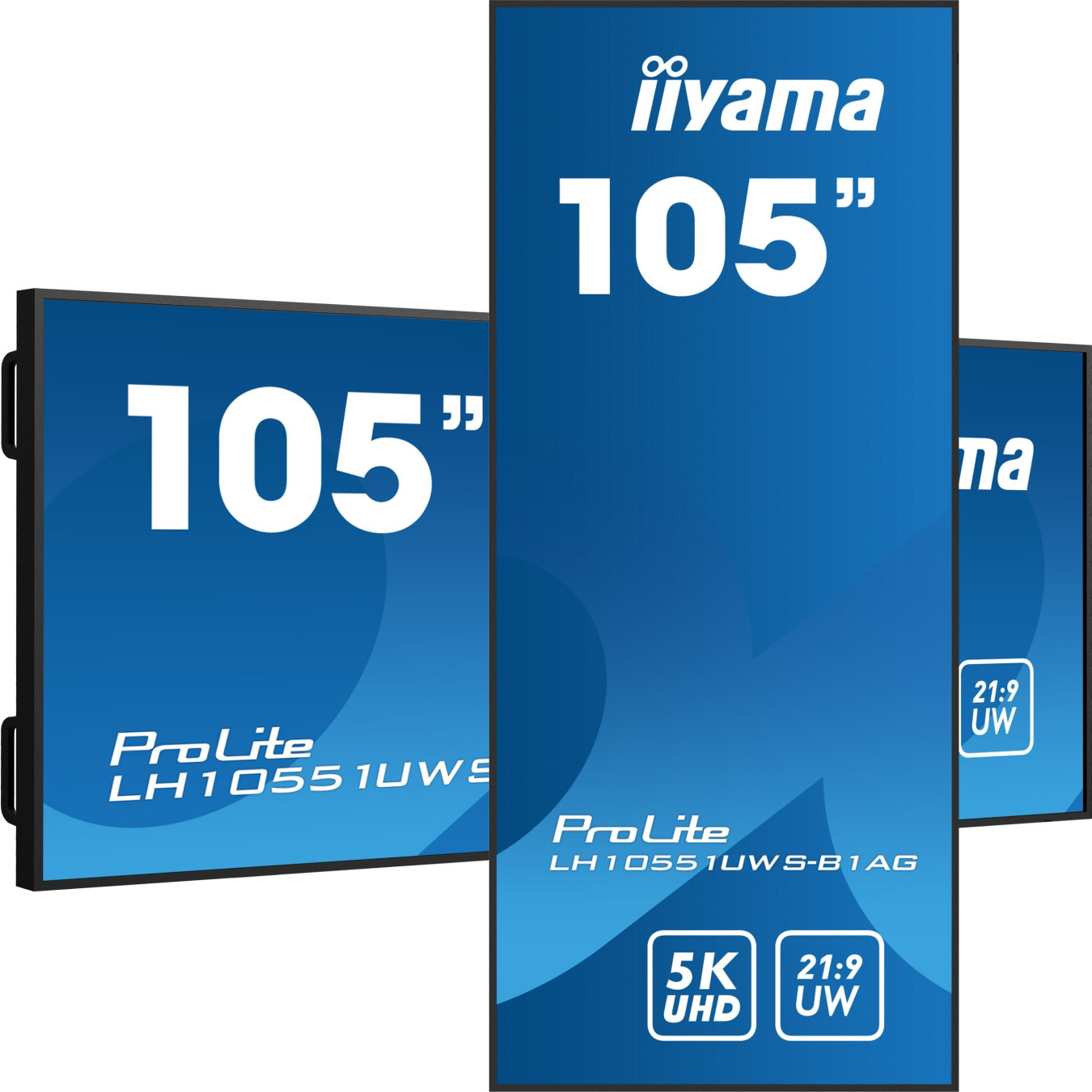 iiyama LH10551UWS-B1AG - 105" 21:9 5K2K IPS LED Digital Signage Display, Black (HDMI 2.0 / DP / USB-C, 24/7)