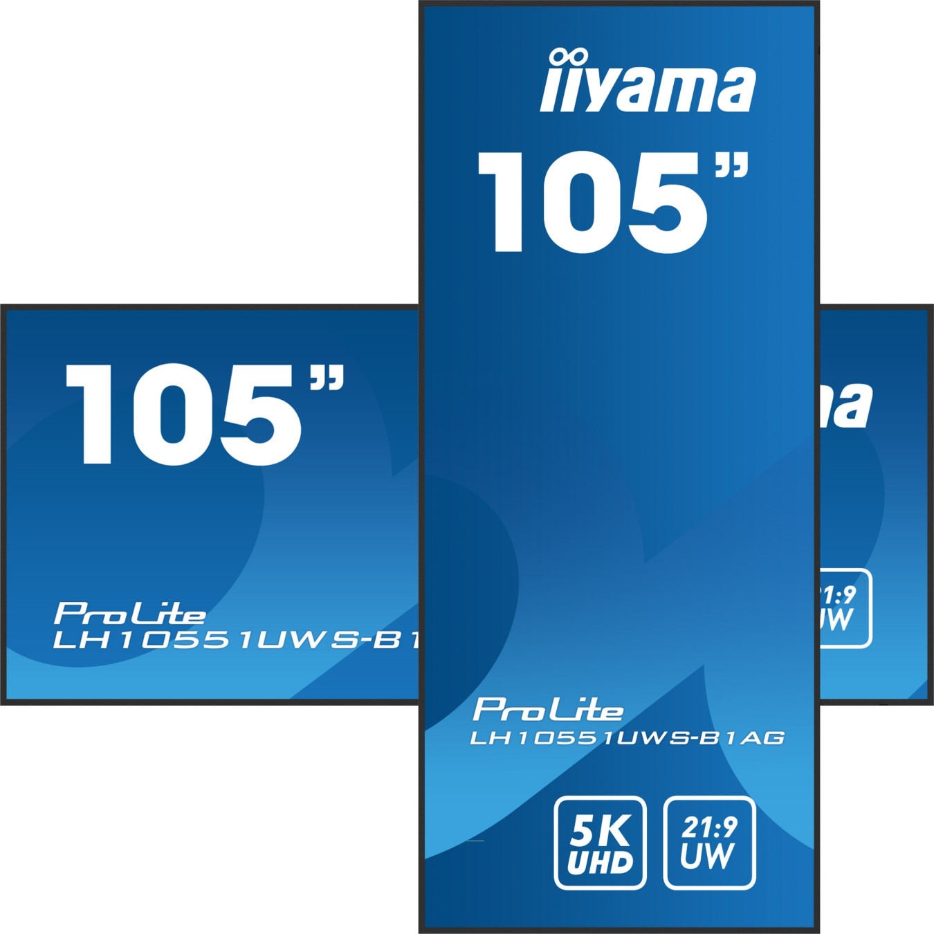 iiyama LH10551UWS-B1AG - 105" 21:9 5K2K IPS LED Digital Signage Display, Black (HDMI 2.0 / DP / USB-C, 24/7)