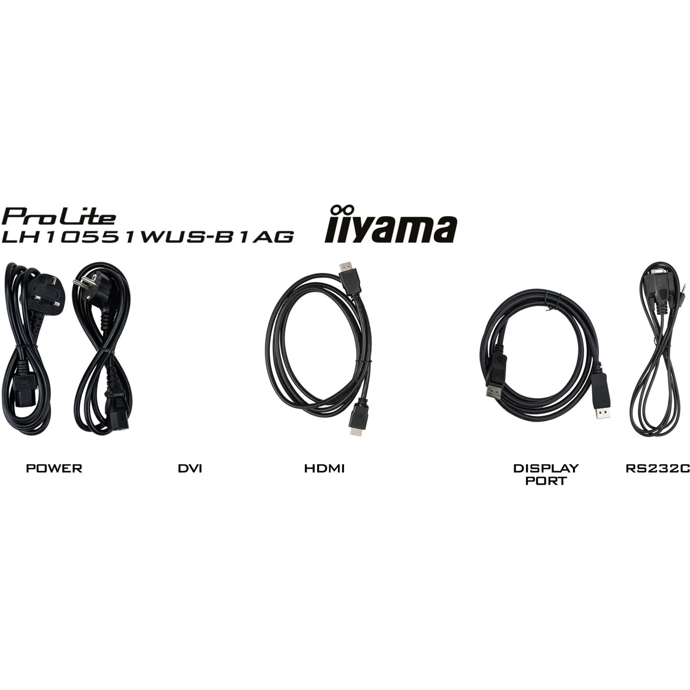 iiyama LH10551UWS-B1AG - 105" 21:9 5K2K IPS LED Digital Signage Display, Black (HDMI 2.0 / DP / USB-C, 24/7)