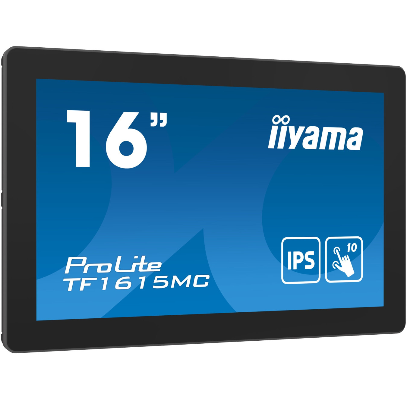iiyama ProLite TF1615MC-B1 - 15.6" Full HD IPS PCAP 10-point Touchscreen, VGA/HDMI/DP, Black