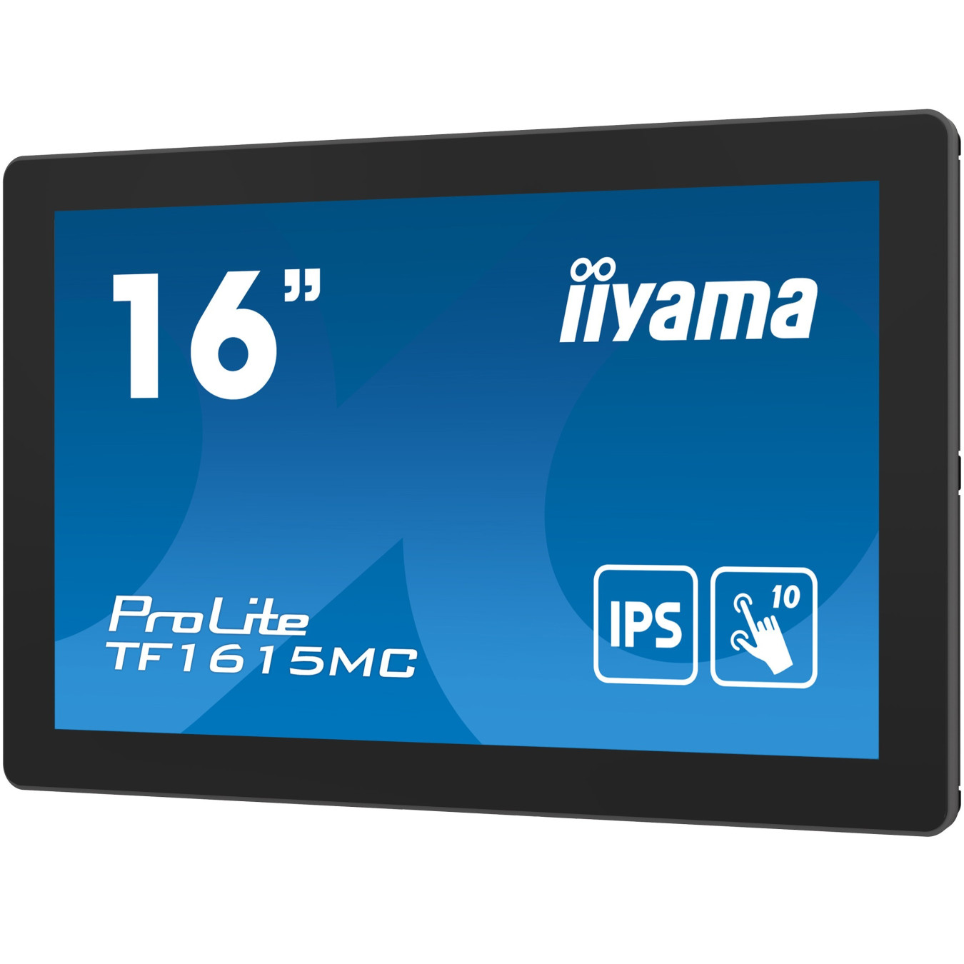 iiyama ProLite TF1615MC-B1 - 15.6" Full HD IPS PCAP 10-point Touchscreen, VGA/HDMI/DP, Black
