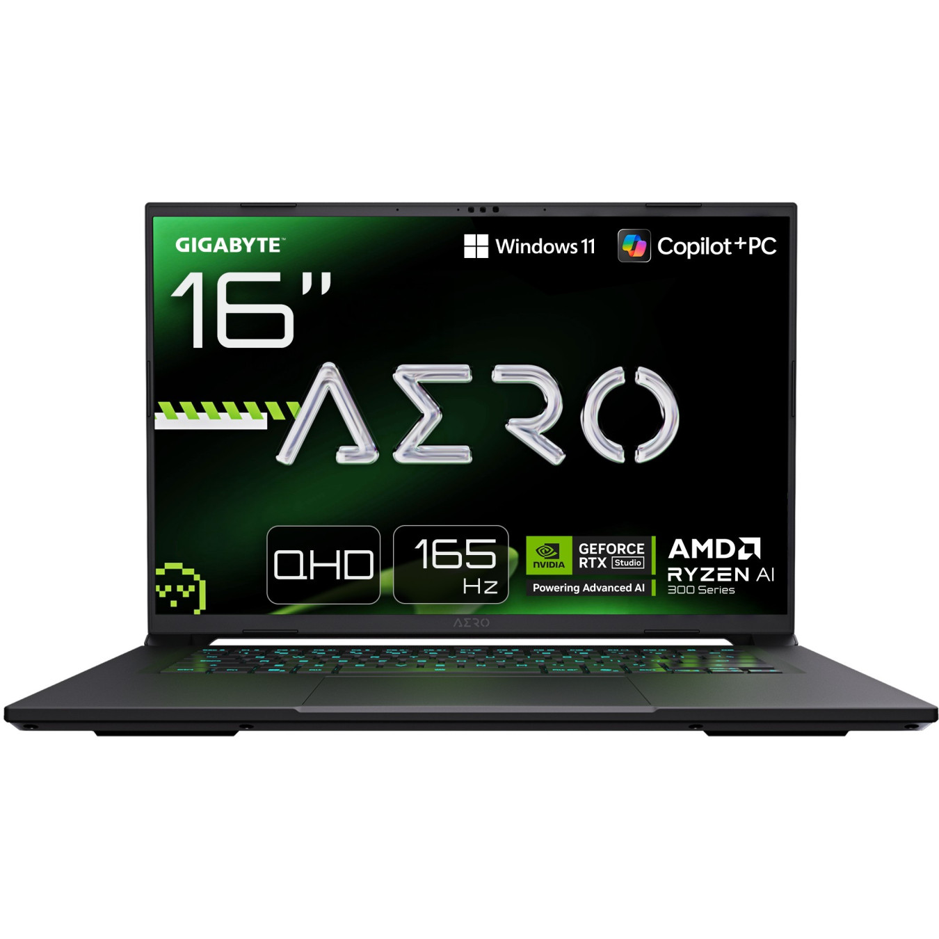 GIGABYTE AERO X16 - 1VH93DEC64AH - Space Gray, AMD Ryzen AI 7 350 (2.0–5.0 GHz), 32GB DDR5, 1TB SSD, RTX 5060, 16" WQXGA