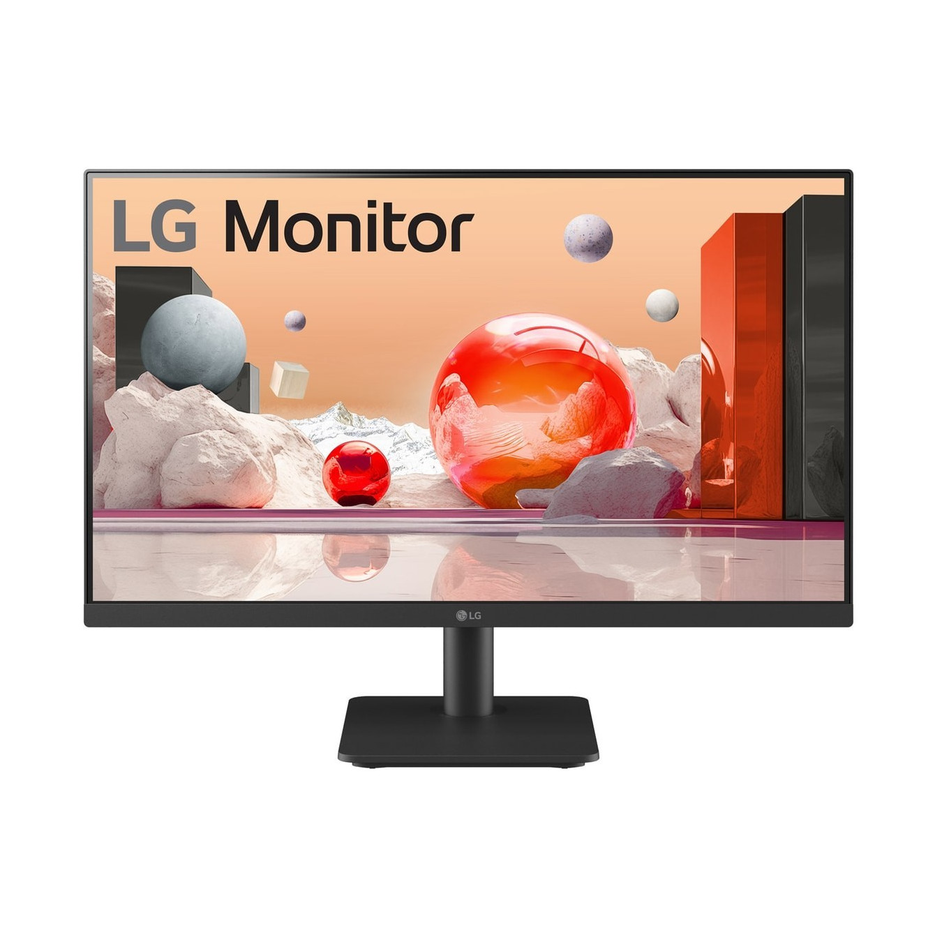 LG 24BA400-B - 23.8-inch FHD IPS Monitor - Black, 100Hz, 5ms GTG, DP/DVI/2xHDMI/USB, 2x2W Speakers, VESA 75x75