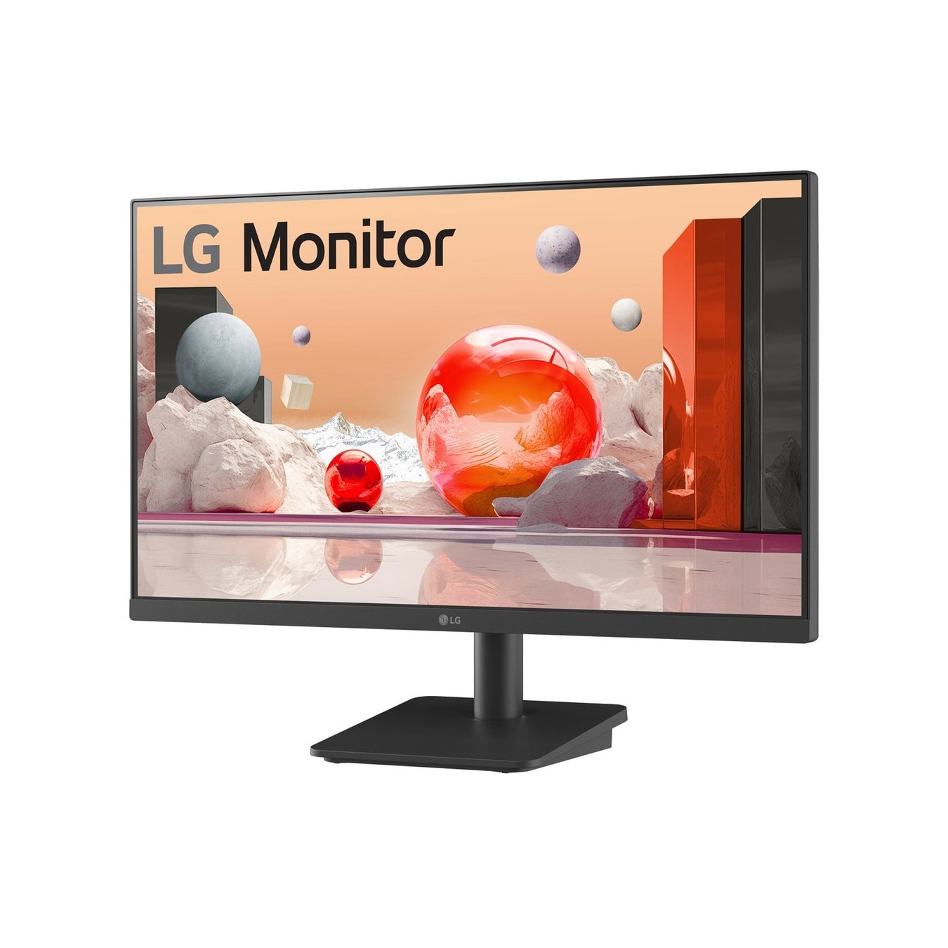 LG 24BA400-B - 23.8-inch FHD IPS Monitor - Black, 100Hz, 5ms GTG, DP/DVI/2xHDMI/USB, 2x2W Speakers, VESA 75x75