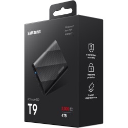 Buy Samsung Portable SSD T9 - MU-PG4T0B - 4TB NVMe USB-C 3.2 Gen2 Black, 2000 MB... in Cyprus, Nicosia, Limassol, Larnaka, Pafos