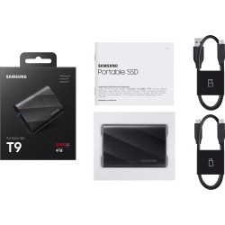 Buy Samsung Portable SSD T9 - MU-PG4T0B - 4TB NVMe USB-C 3.2 Gen2 Black, 2000 MB... in Cyprus, Nicosia, Limassol, Larnaka, Pafos