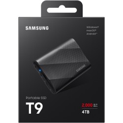 Buy Samsung Portable SSD T9 - MU-PG4T0B - 4TB NVMe USB-C 3.2 Gen2 Black, 2000 MB... in Cyprus, Nicosia, Limassol, Larnaka, Pafos