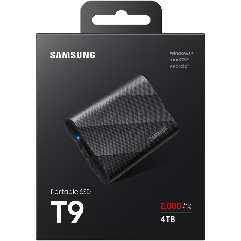 Buy Samsung Portable SSD T9 - MU-PG4T0B - 4TB NVMe USB-C 3.2 Gen2 Black, 2000 MB... in Cyprus, Nicosia, Limassol, Larnaka, Pafos