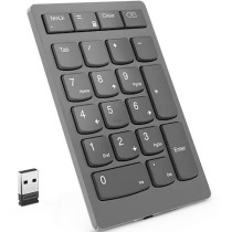 Lenovo GO Wireless Numeric Keypad - 4Y41C33791 - Grey, 21-Key Tactile, 2.4 GHz RF with USB Receiver