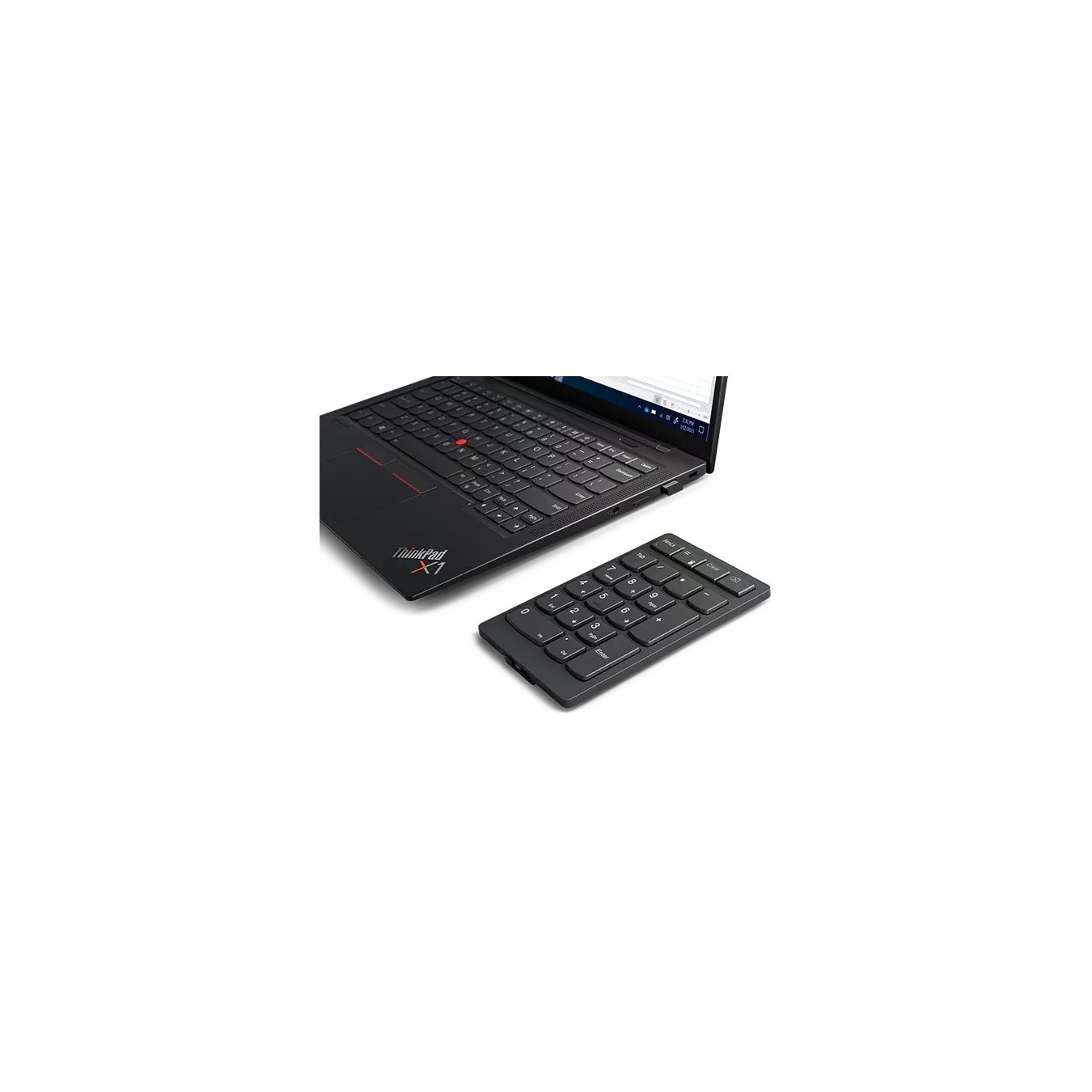 Lenovo GO Wireless Numeric Keypad - 4Y41C33791 - Grey, 21-Key Tactile, 2.4 GHz RF with USB Receiver