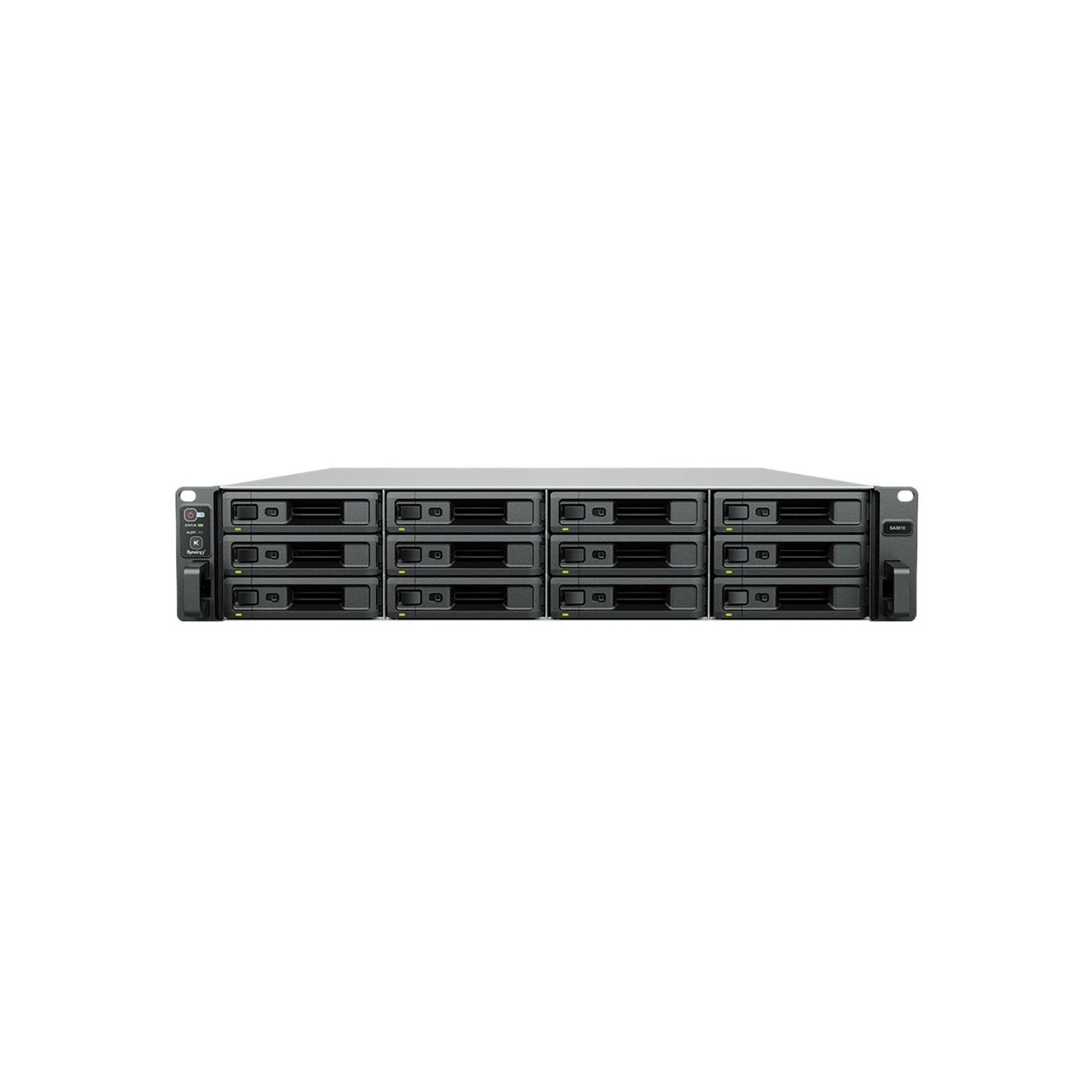 Synology SA3410 - 12-Bay 2U Rack NAS - Intel Xeon D-1541 2.1/2.7GHz, 16GB DDR4, Black/Grey — Buy in Cyprus with Fast Delivery