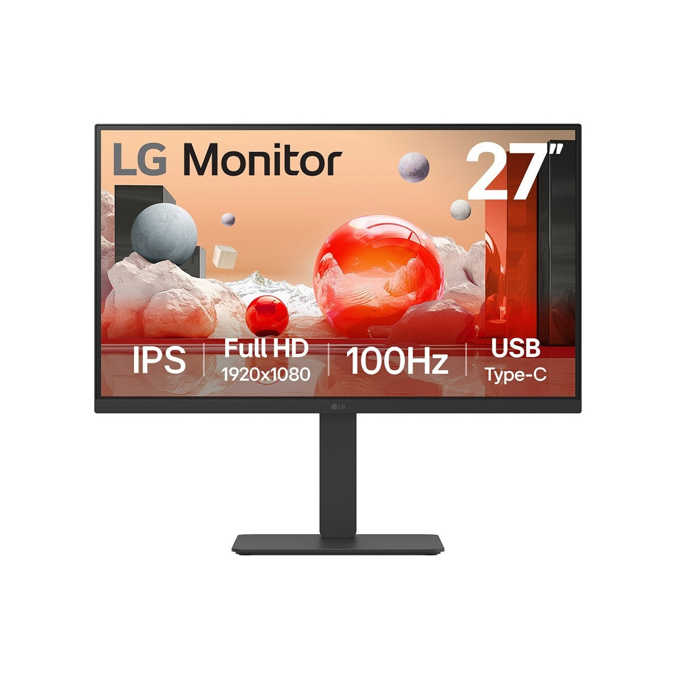 LG 27BA750-B - 27-inch FHD IPS Monitor, 100Hz/5ms, USB-C PD65W, DP1.4 Daisy Chain, 99% sRGB, Black