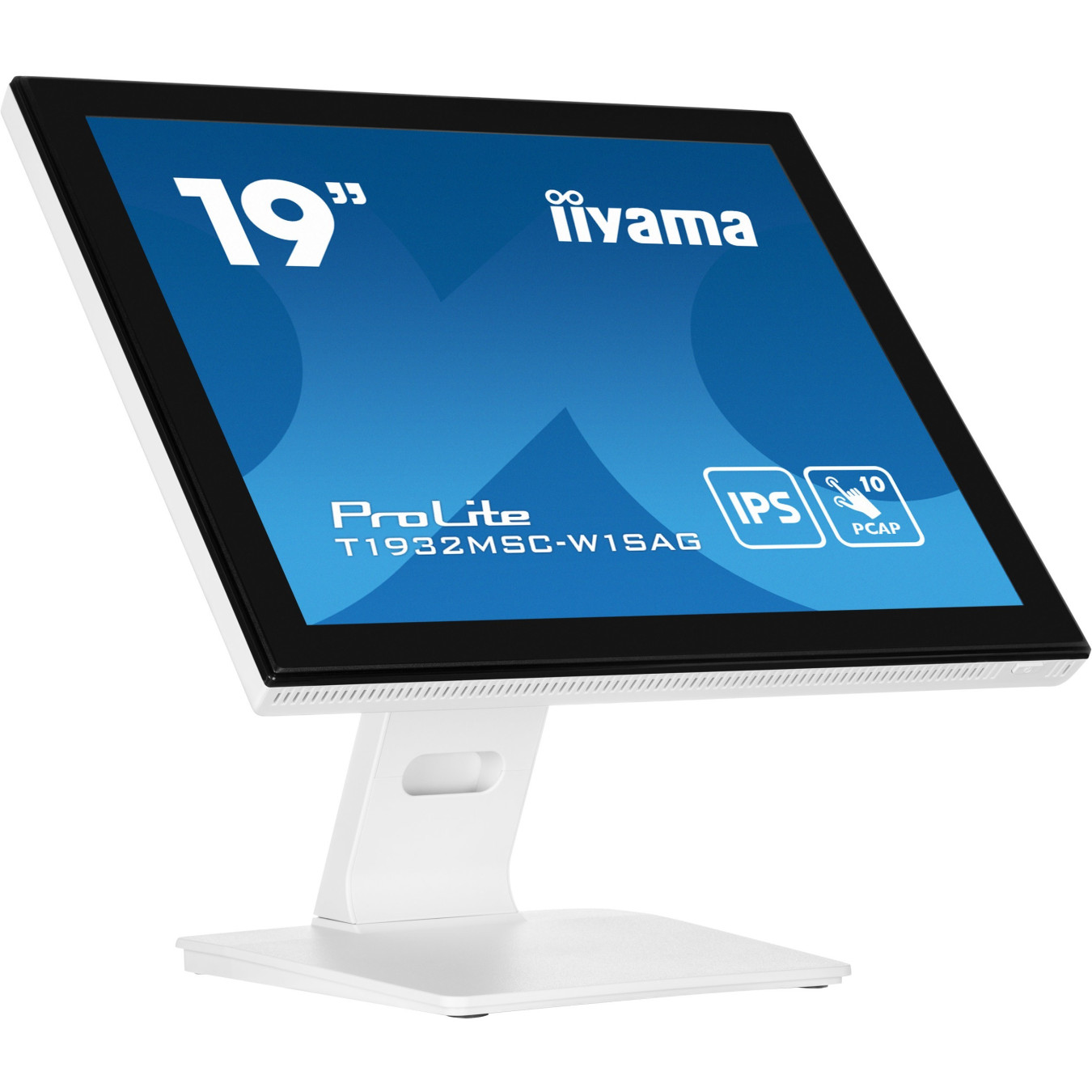 IIYAMA ProLite T1932MSC-W1SAG - 19in (48.3 cm) 5:4 10pt Multi-Touch IPS Monitor, Anti-Glare, HDMI+DP+USB, White