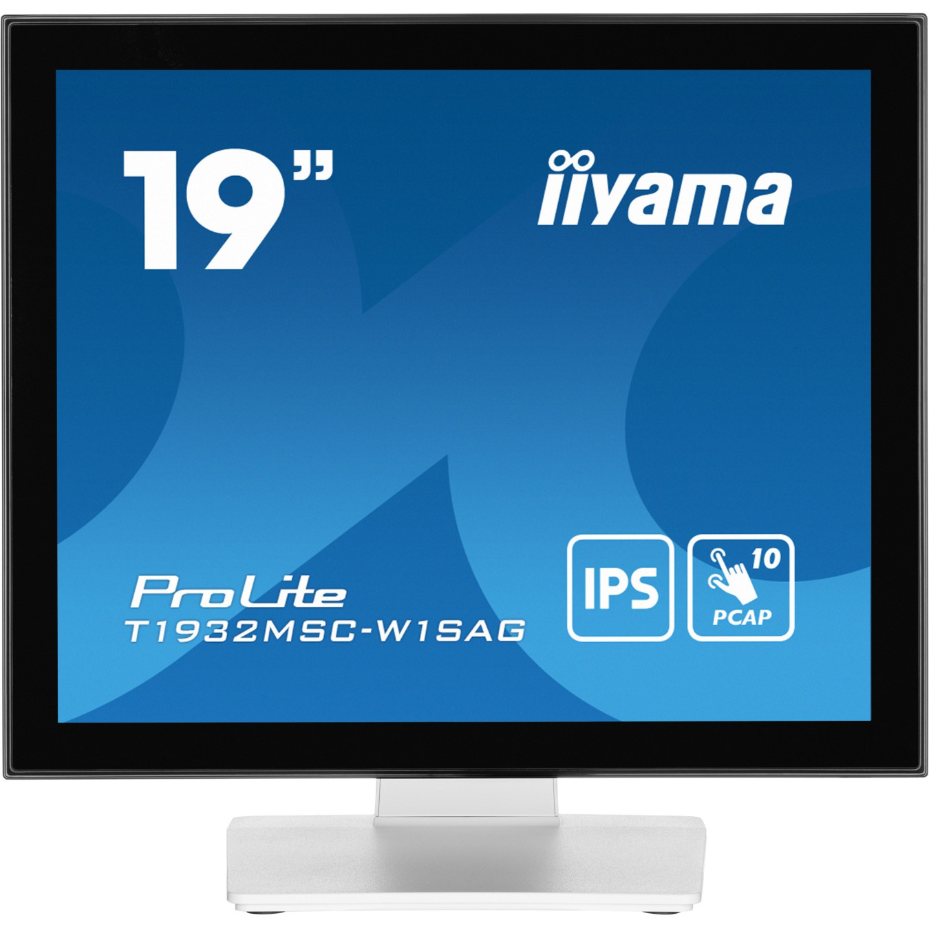 IIYAMA ProLite T1932MSC-W1SAG - 19in (48.3 cm) 5:4 10pt Multi-Touch IPS Monitor, Anti-Glare, HDMI+DP+USB, White