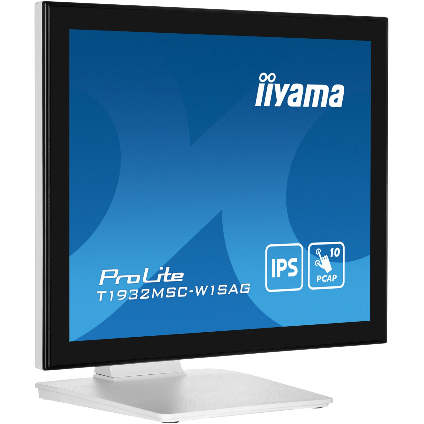 IIYAMA ProLite T1932MSC-W1SAG - 19in (48.3 cm) 5:4 10pt Multi-Touch IPS Monitor, Anti-Glare, HDMI+DP+USB, White