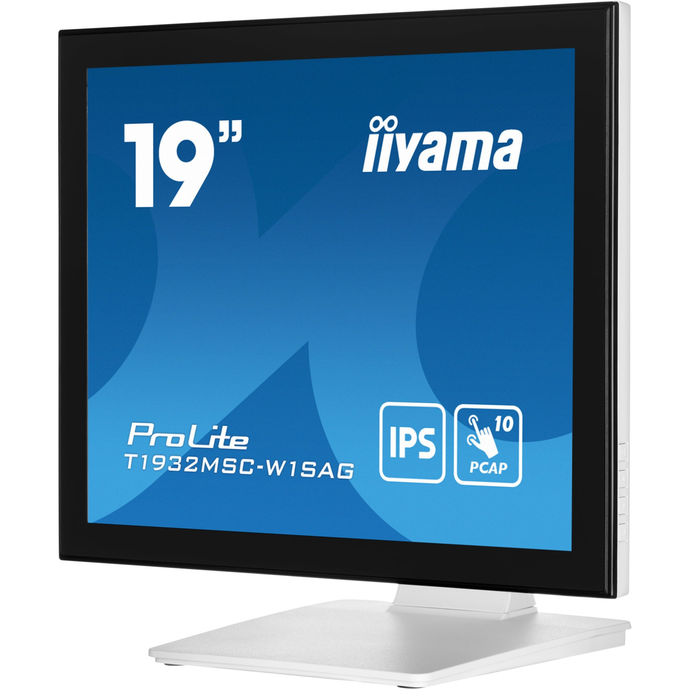 IIYAMA ProLite T1932MSC-W1SAG - 19in (48.3 cm) 5:4 10pt Multi-Touch IPS Monitor, Anti-Glare, HDMI+DP+USB, White