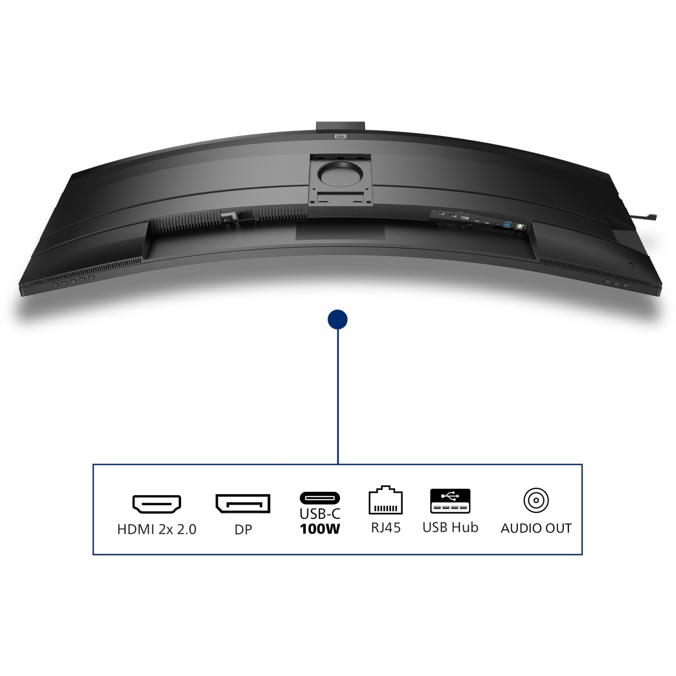 Philips 49B2U6903CH - 49" Dual QHD (5120x1440) 32:9 Curved VA Monitor, 100Hz, 4ms, USB-C PD 100W, 2xHDMI/DP, Grey