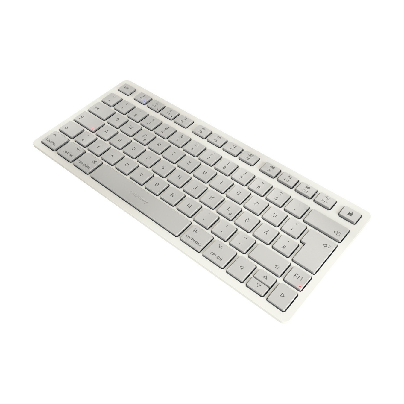 CHERRY KW 7100 Mini BT - 75% Mac Keyboard, Cherry SX Switches, Bluetooth 5.1, German QWERTZ ISO, White