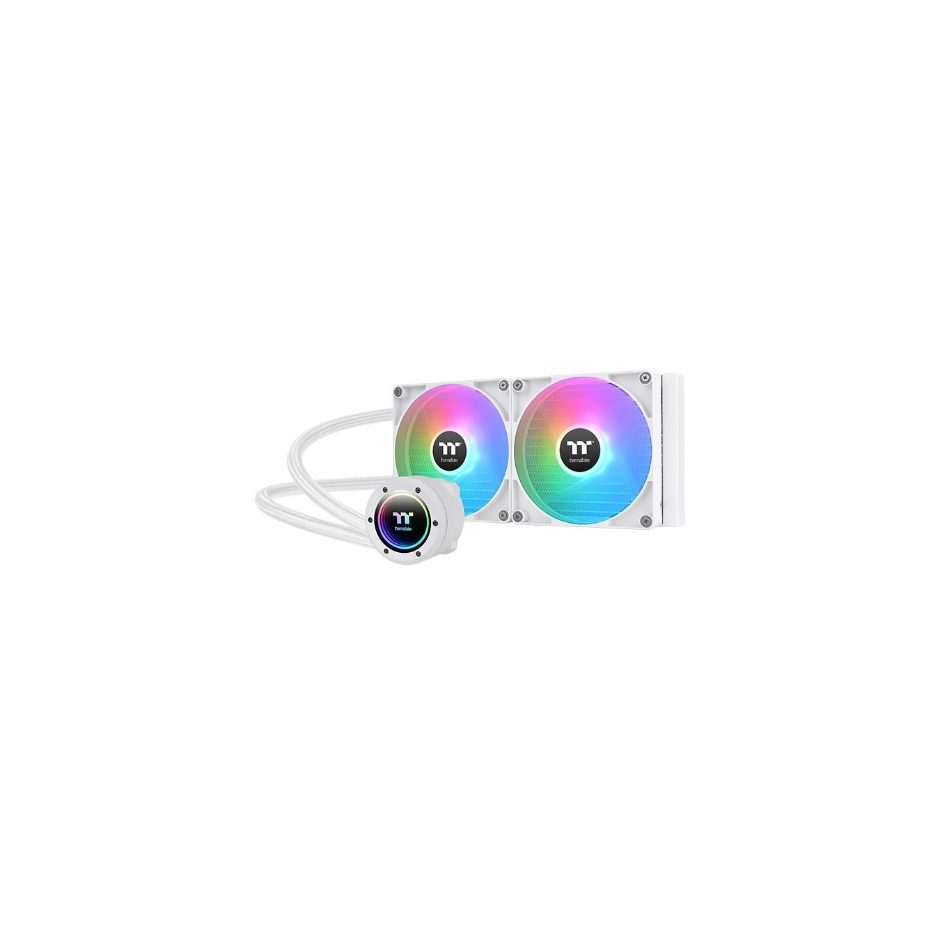 Thermaltake TH280 V2 ARGB Sync AIO Liquid Cooler - Snow Edition - 280mm Radiator, White, 2x140mm Fans