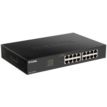 D-Link DGS-1100-16V2 - 16-Port Managed L2 Gigabit Switch - Fanless Rackmount, 125 MHz CPU, 16 MB Flash, Black