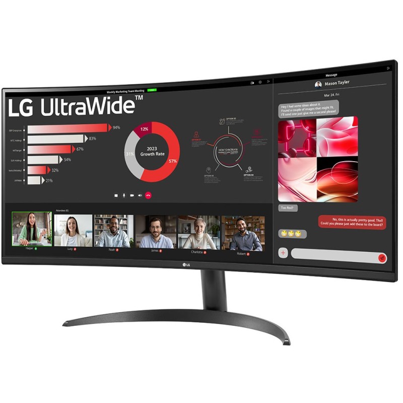 LG 34WR50QK-B 34" UltraWide Curved VA Monitor 3440x1440 100Hz HDR10 FreeSync (Boxed) — Buy in Cyprus with Fast Delivery
