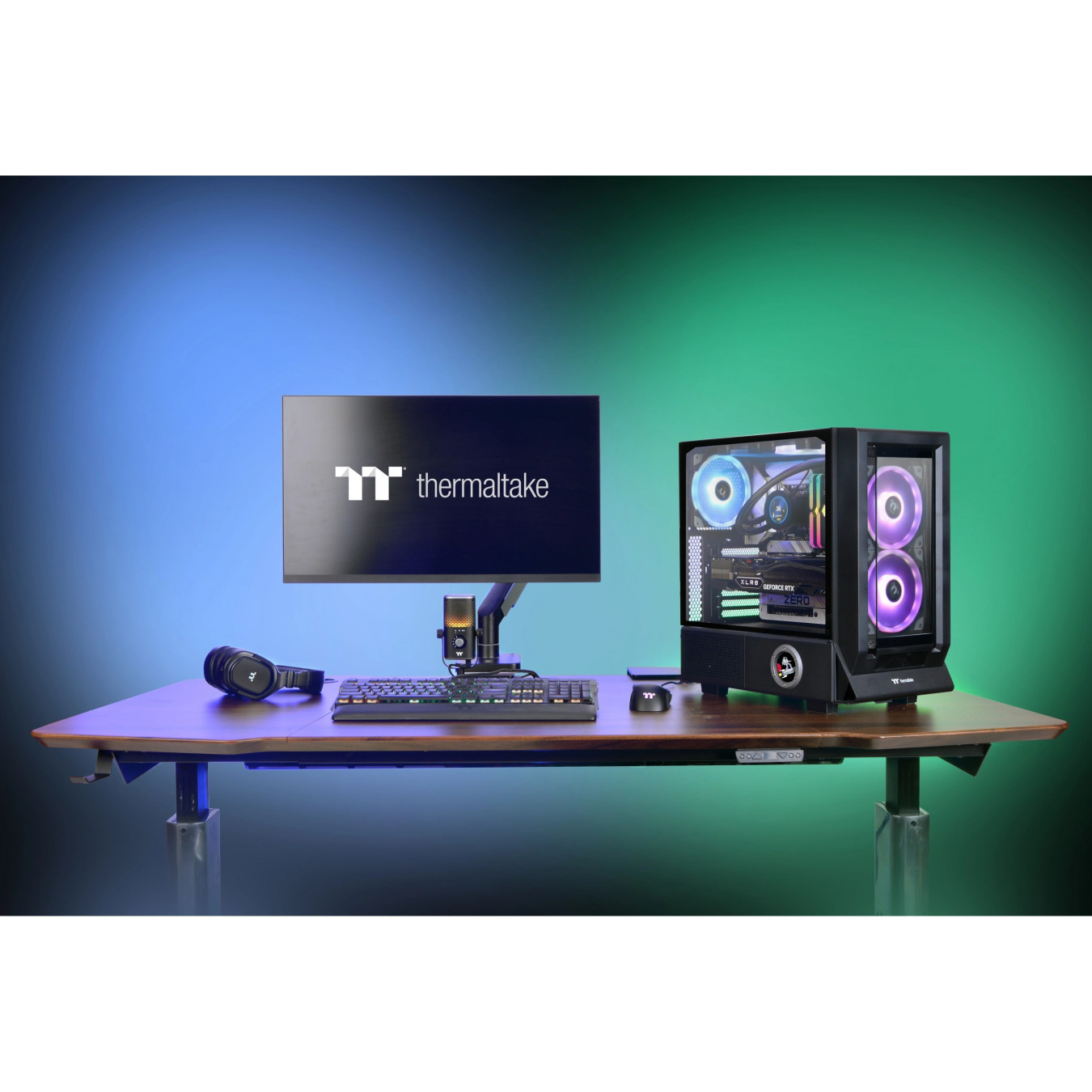 Thermaltake Ceres 350 MX - Mid Tower PC Case - Black, E-ATX/ATX/mATX/Mini-ITX, 360mm Front Radiator, USB-C