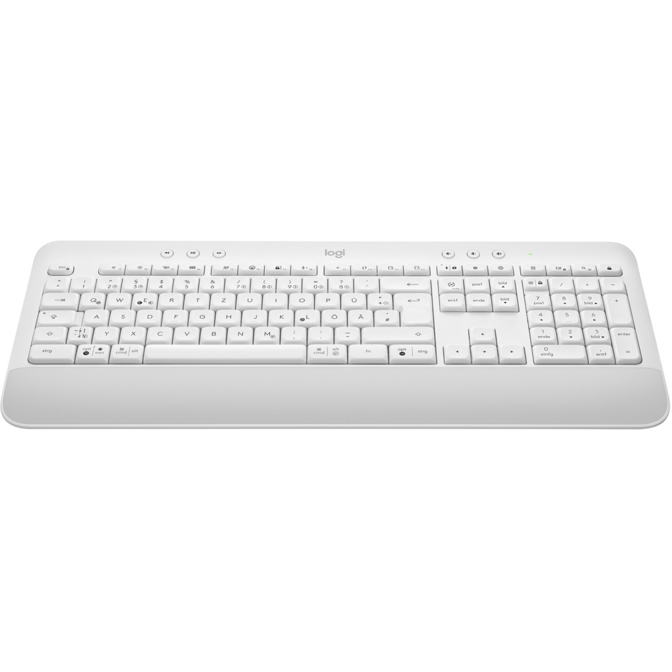Logitech Signature K650 - Bluetooth 5.1 Full-Size QWERTZ German Membrane Keyboard, Off-White