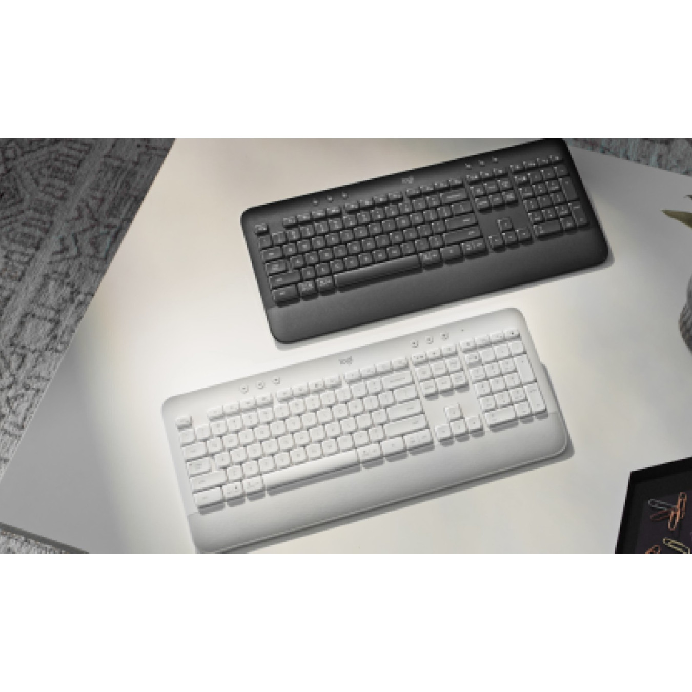 Logitech Signature K650 - Bluetooth 5.1 Full-Size QWERTZ German Membrane Keyboard, Off-White