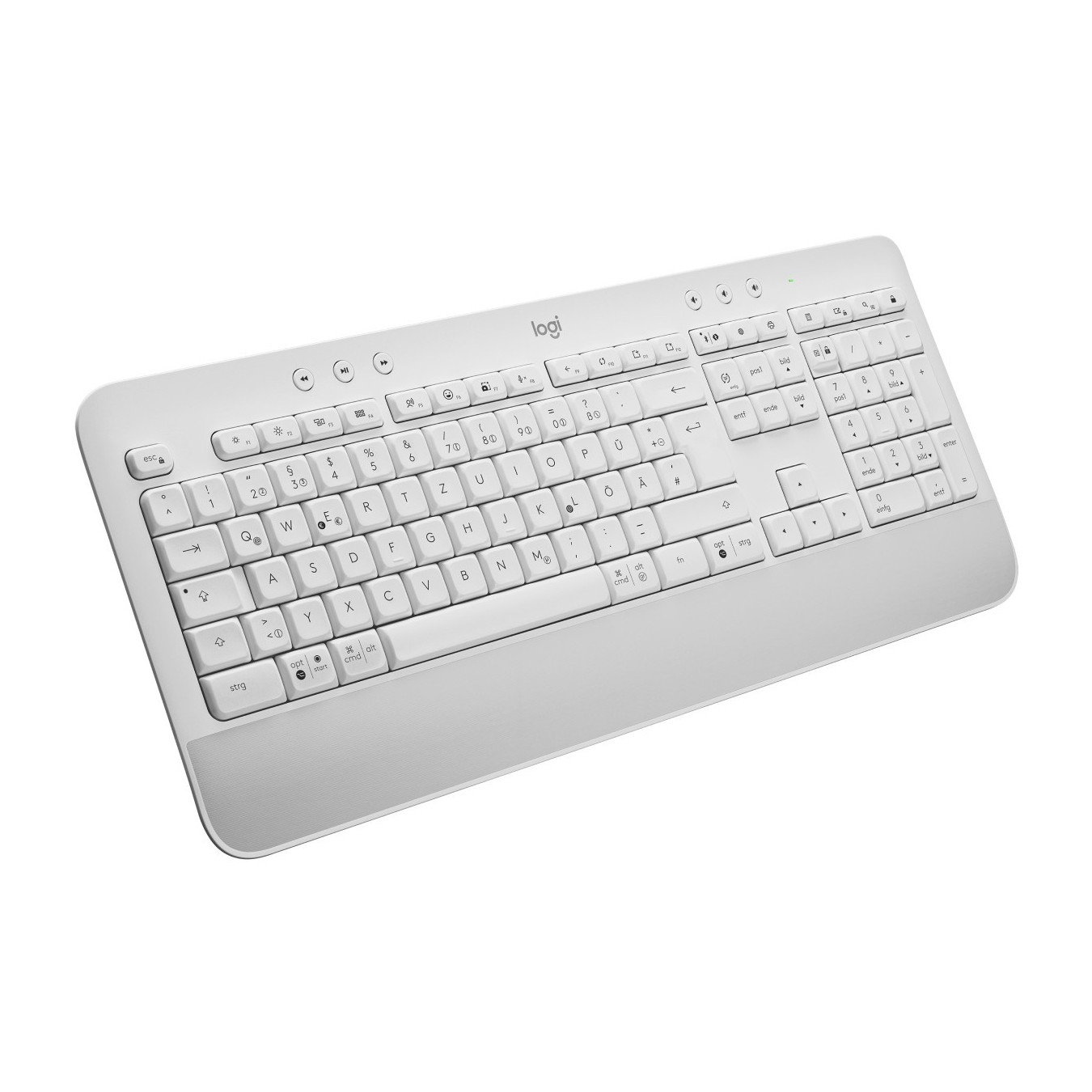 Logitech Signature K650 - Bluetooth 5.1 Full-Size QWERTZ German Membrane Keyboard, Off-White