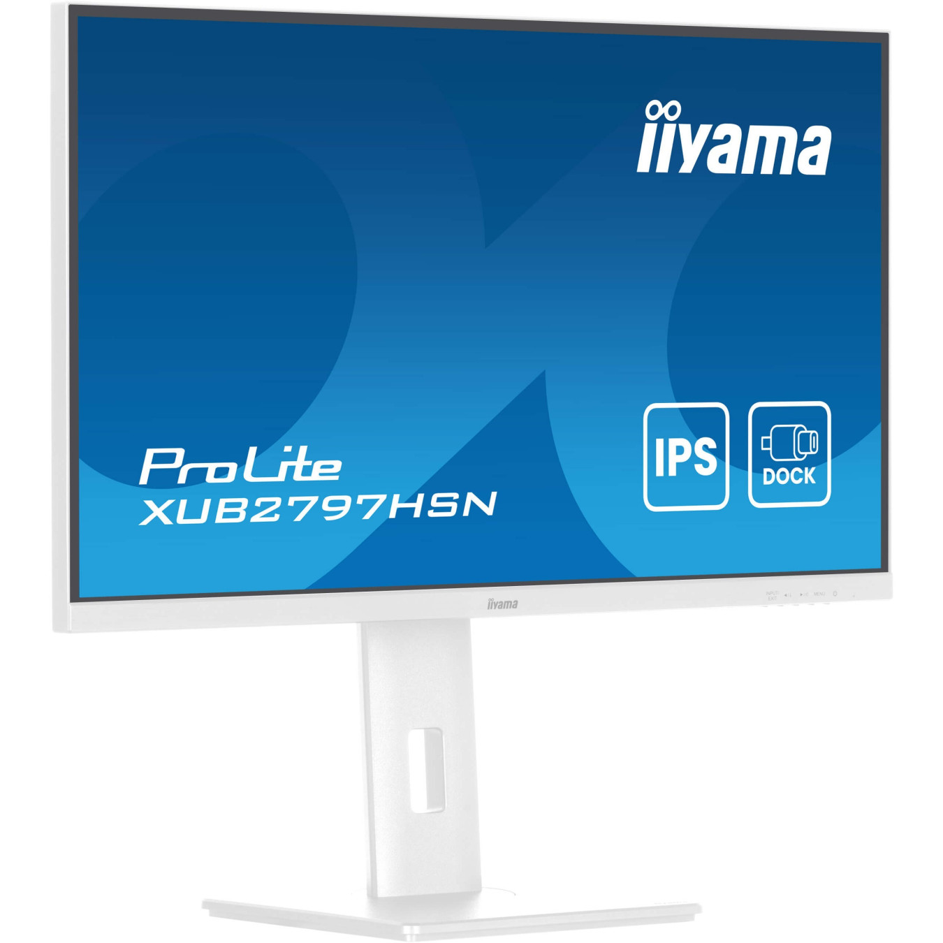 iiyama ProLite XUB2797HSN-W2 - 27in IPS Full HD Monitor, USB-C 65W Dock, HDMI/DP, 1ms, 100Hz, White
