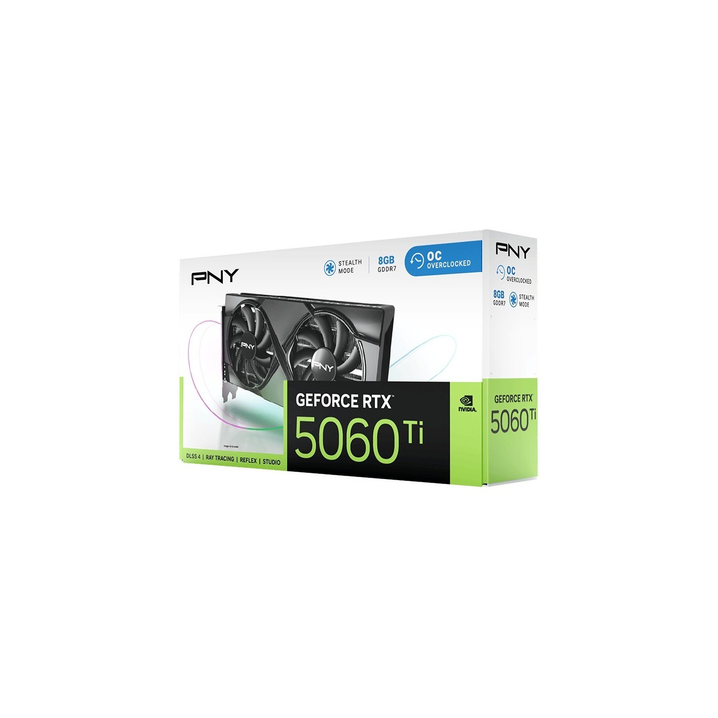 PNY GeForce RTX 5060 Ti Verto OC 8GB GDDR7 - 2692MHz Boost Dual-Fan Black HDMI & 3xDP (Boxed)