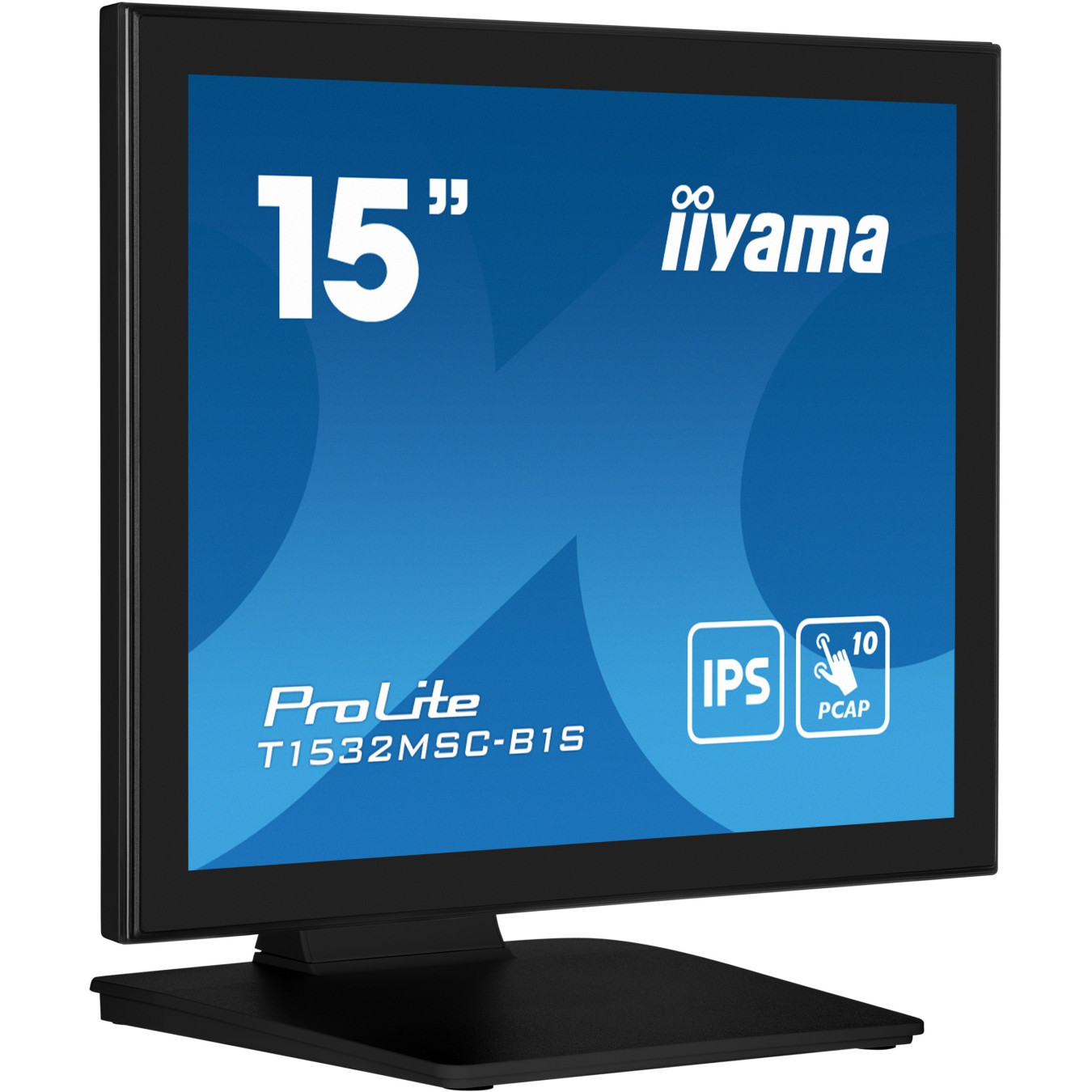iiyama ProLite T1532MSC-B1S - 15-inch (38.1 cm) XGA 4:3 Projected Capacitive 10pt Touchscreen, TN Panel, Black