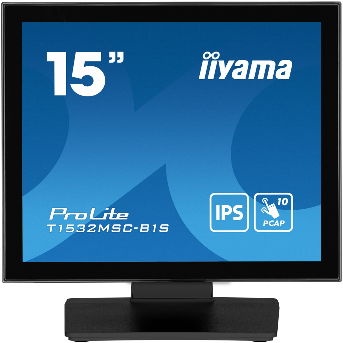 iiyama ProLite T1532MSC-B1S - 15-inch (38.1 cm) XGA 4:3 Projected Capacitive 10pt Touchscreen, TN Panel, Black