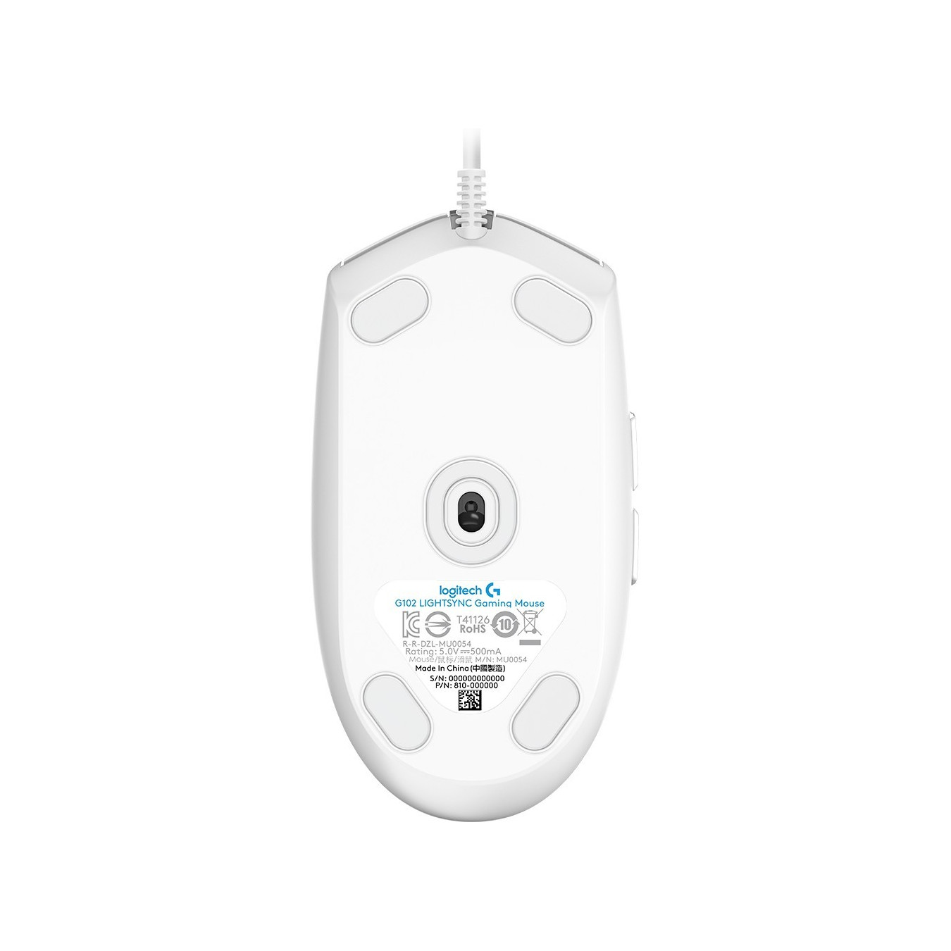 Logitech G102 LIGHTSYNC - White - Wired Gaming Mouse, 8000 DPI, 1 ms, USB-A — Buy in Cyprus with Fast Delivery